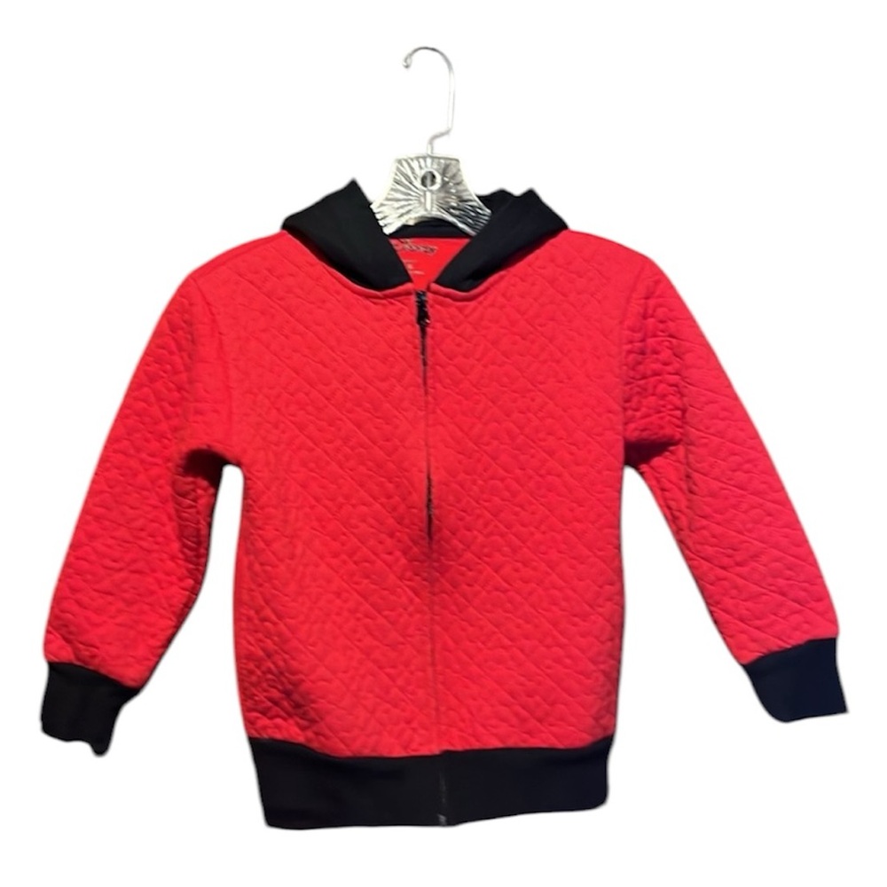 💰BOGO FREE Disney Red & Black Quilted Full zip Hooded Jacket